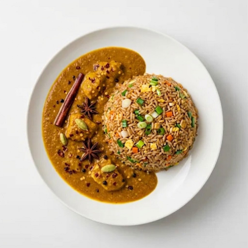 Fried Rice & Curry Sauce 