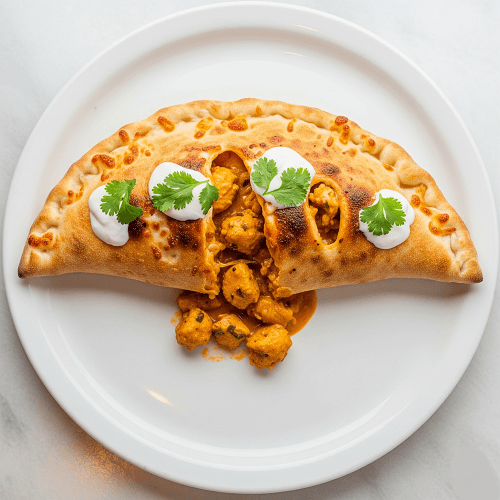 Chicken Tikka Calzone Pizza 